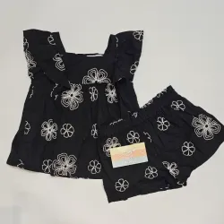 Conjunto blusa y short negro PRIMARK
