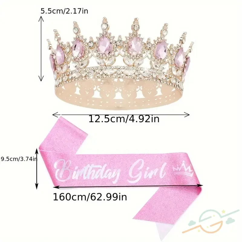 Corona y lazo para cumpleaños 