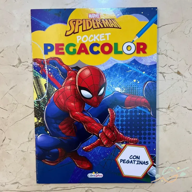 Libro de Spiderman para colorear y pegatinas 
