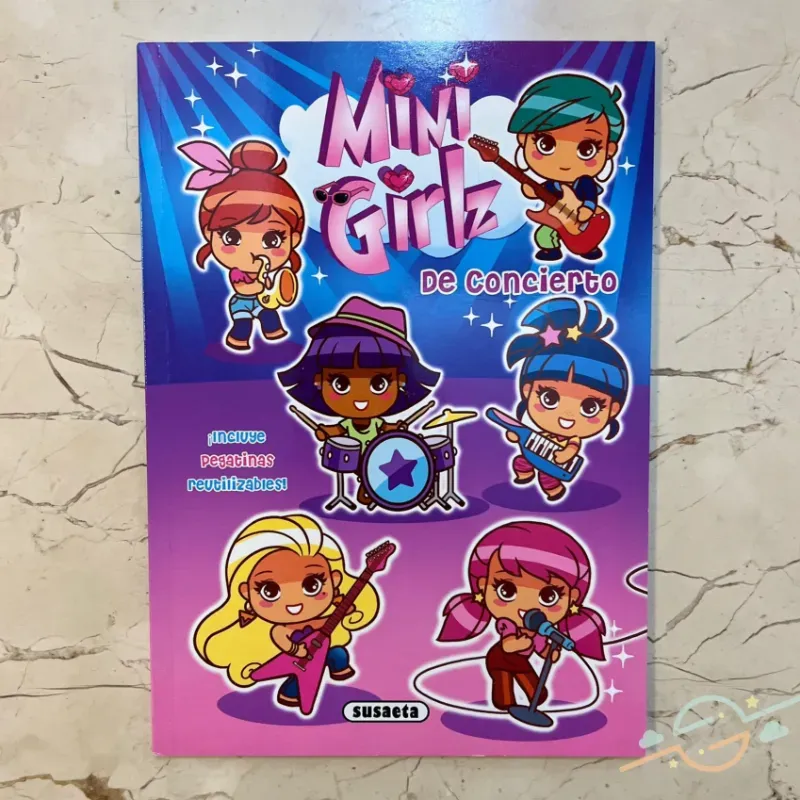 Libro para colorear con pegatinas reutilizables 