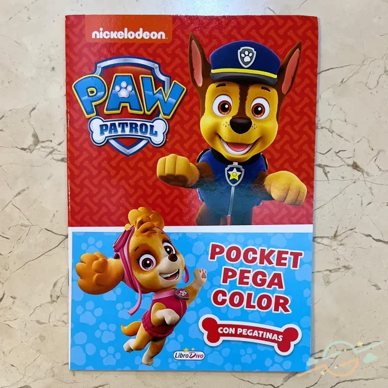 Libro Paw Patrol para colorear y con pegatinas 