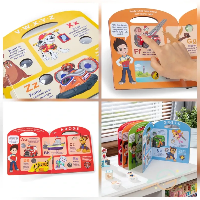 Melissa & Doug Paw Patrol Libro infantil interactivo de cartón, botones táctiles (Inglés)