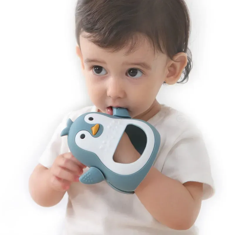 Mordedor azul de silicona