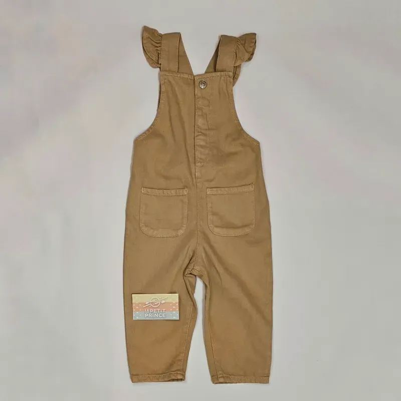 Overall caqui tirantes con volante MANGO