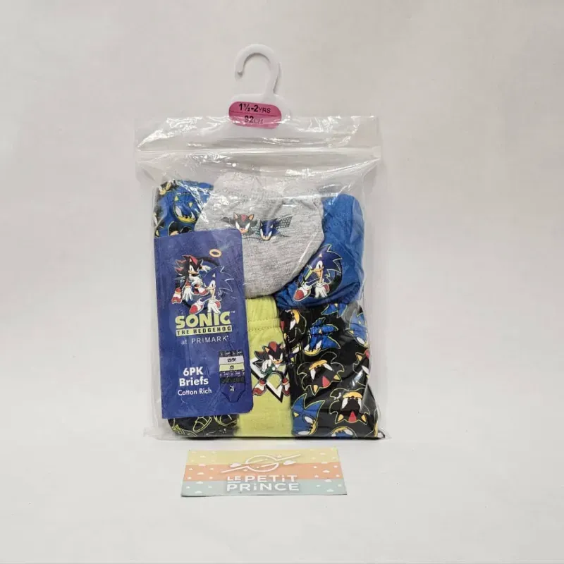 Pack 6 calzoncillos Sonic PRIMARK 
