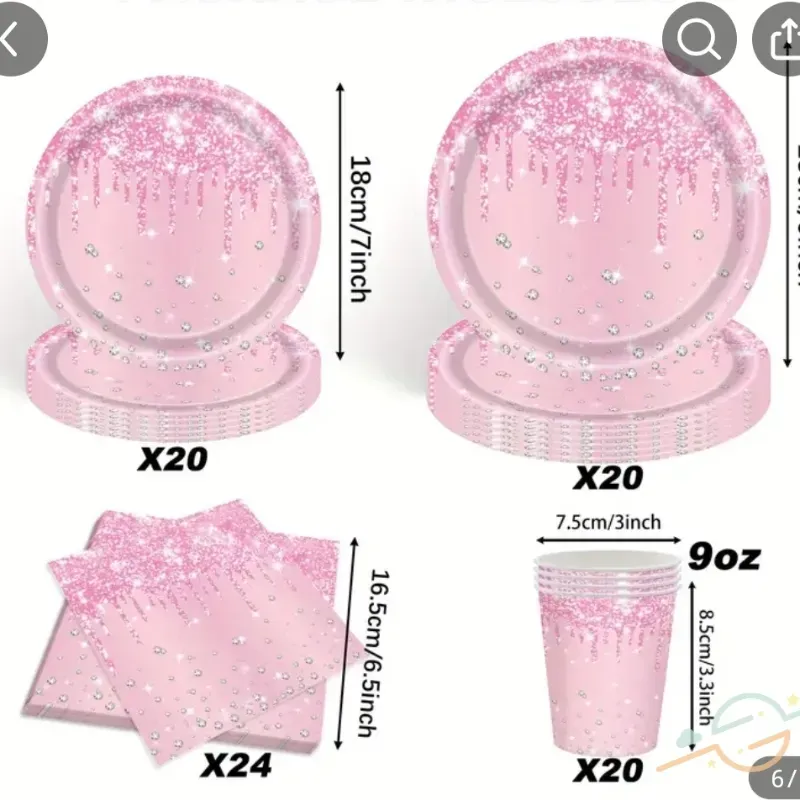 Pack 84 piezas para cumpleaños 