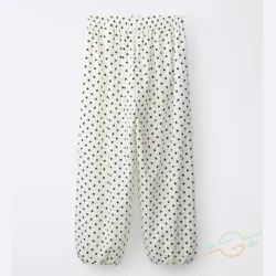 Pantalón blanco de puntos ZARA