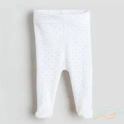 Pantalón blanco puntos rosa enterizo H&M 