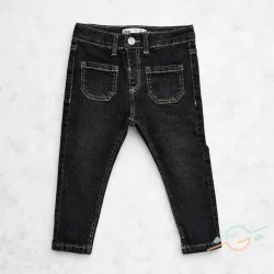 Pantalón denim negro ZARA #0001
