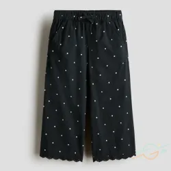 Pantalón negro de puntos H&M #0001