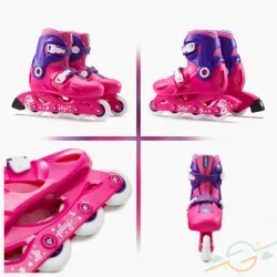 Patines lineales rosa