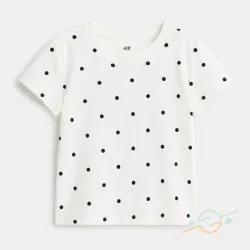 Pullover blanco de puntos #0001
