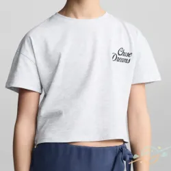 Pullover crop gris MANGO 