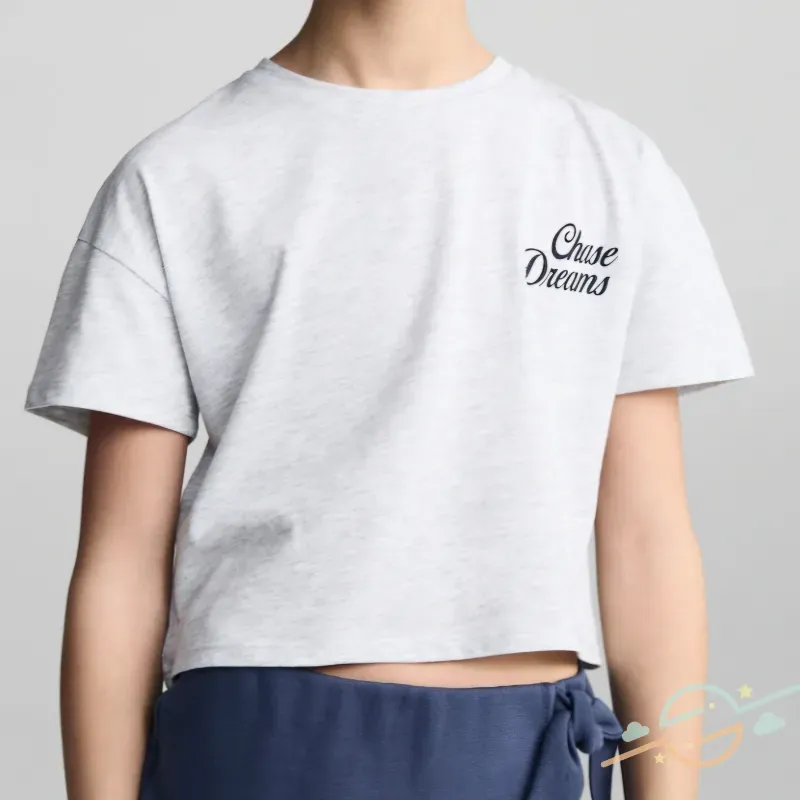 Pullover crop gris MANGO 