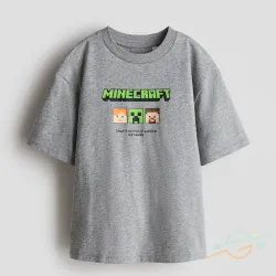 Pullover gris Minecraft H&M #0002