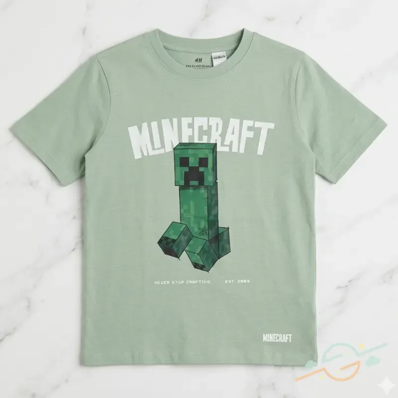 Pullover verde Minecraft H&M #0001