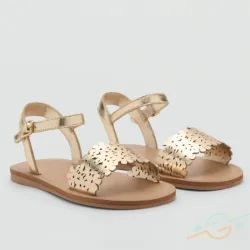 Sandalia dorada MANGO #0002 