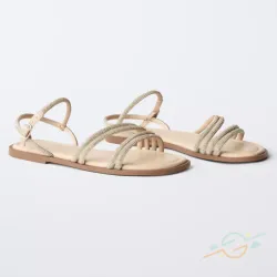 Sandalia dorada ZARA
