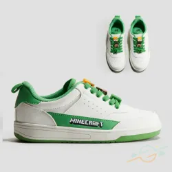 Tenis blanco verde Minecraft H&M