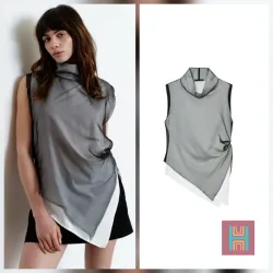 Top combinado efecto doble ZARA