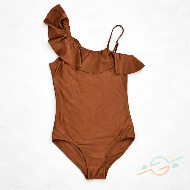 Traje de baño enterizo marrón tirantes H&M