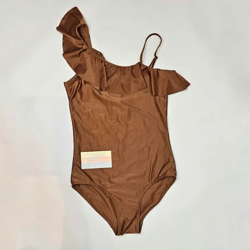 Traje de baño enterizo marrón tirantes H&M 