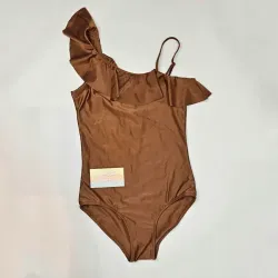 Traje de baño enterizo marrón tiras H&M #0001