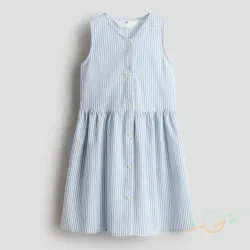Vestido azul rayas H&M
