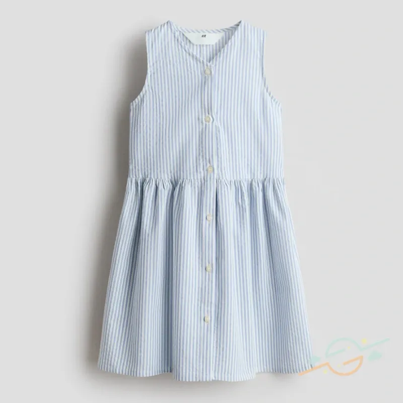 Vestido azul rayas H&M