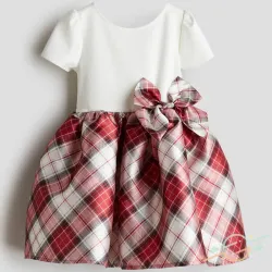 Vestido blanco rojo H&M 