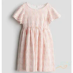 Vestido blanco rojo H&M 