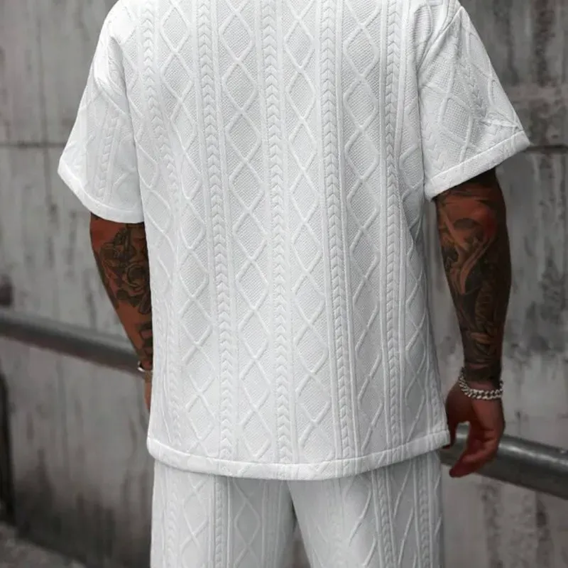 Juegos d hombre d tela gorda d algodón.