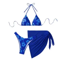 Bikini Azul de 3 Piezas