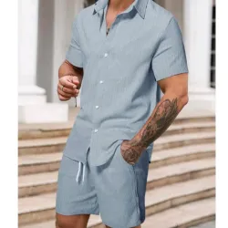 Conjunto de Hombre Camisa Celeste
