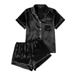 Pijama Camisero Negro