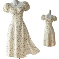 Vestido Amarillo Florecitas