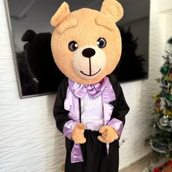 Animación de osito, amor morado