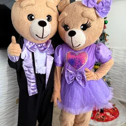 Animaciones de ositos  amor en morado 