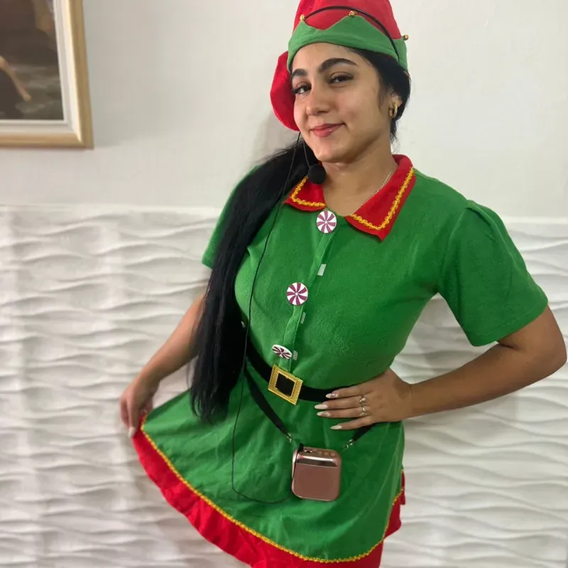 Animadora elfa navideña 