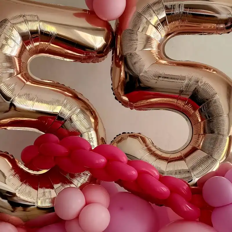 Bouquet de  globos con número 