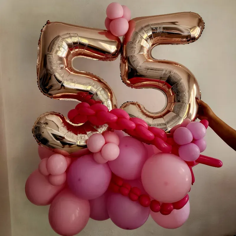 Bouquet de  globos con número 