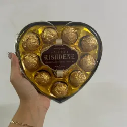 Caja de corazón con bombones