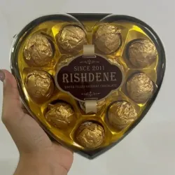 Caja de corazón con bombones Rishdene d 12 unid