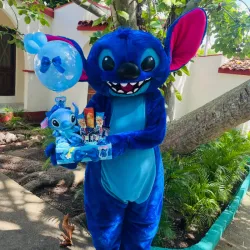 Caja de regalo con globo con Stitch 