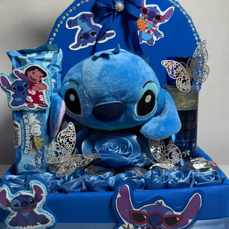 Caja de regalo con Stitch