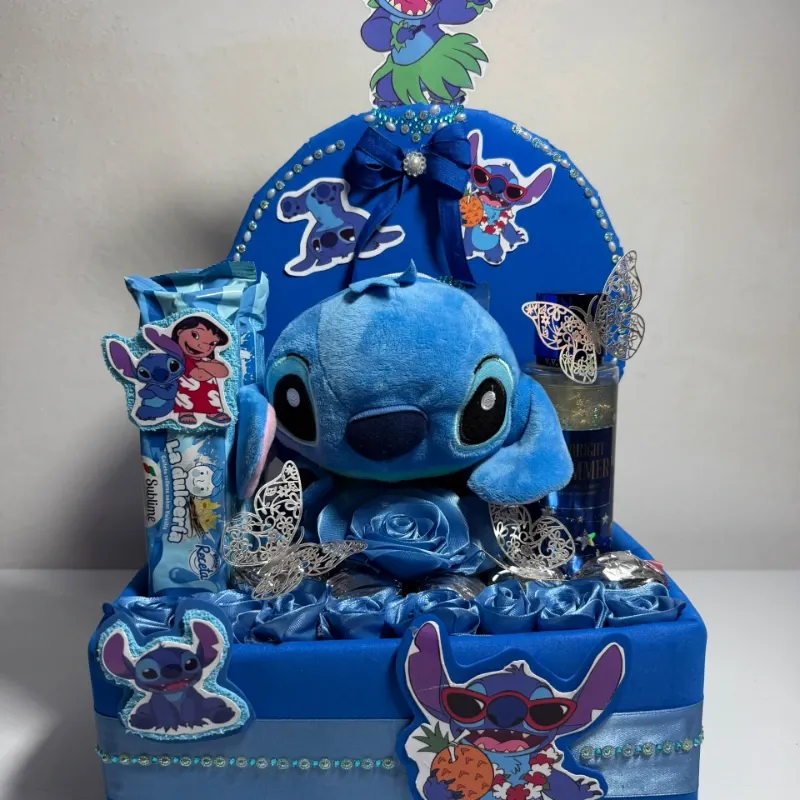 Caja de regalo con Stitch