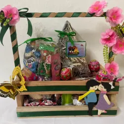 Caja de regalo en verde