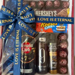 Caja de regalo premiun en azul