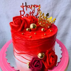 Cake capuchino en rojo