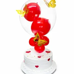 Cake con globo burbuja